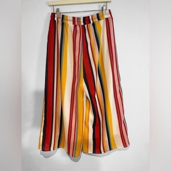 Cloth Brand Striped Cropped Wide Leg Pants Medium - Picture 3 of 7